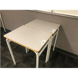 GREY METAL FRAME STUDENT DESK