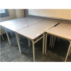 GREY METAL FRAME STUDENT DESK