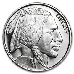 USA Buffalo Head Fractional .999 Fine Silver Round.
