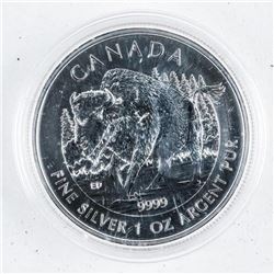 .9999 Fine Silver 2013 $5.00 Coin 'BISON'