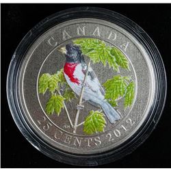 RCM 2012 - Rose Breasted Grosbeak 25 Cent Coin LE