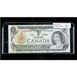 Bank of Canada 1973 1.00 4 Digit Radar AU-UNC