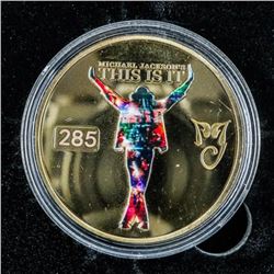Michael Jackson 24kt Gold Plated Medallion with C.O.A.