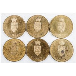 Lot (6) Canada 1867-1967 Confederation Medals 'Coat of Arms'