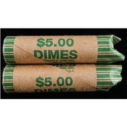 Lot (2) Rolls US Dimes