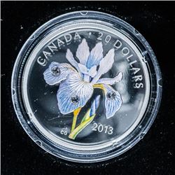 RCM 'Iris Versicolour' .9999 Fine Silver $20.00 Coin LE/C.O.A.