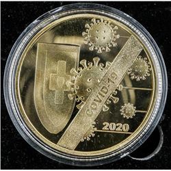 COVID-19 'WIN' Gold Plated Medallion 2020