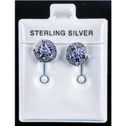 925 Sterling Silver Earrings 10 Marquise Natural Tanzanties .50ct Appraised: $910.00