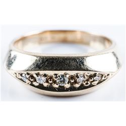Estate 10kt Gold Diamond Band Ring - Size 10