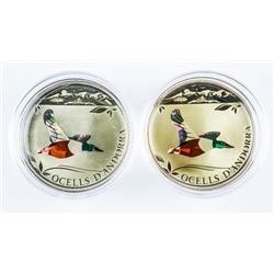 Group (2) 925 Silver 5 Diners Coins LE/2500 with Colour