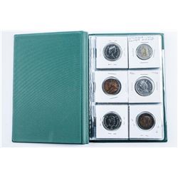 Coin Stock Book with 18 Coins Includes Silver