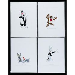Group (4) Cartoon Litho's Matted 4x6"