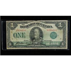 Dominion of Canada 1923 1.00 Green Seal DC-25i Group - 2
