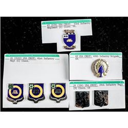 Group of (7) USA Distinctive Insignias Various 'Infantry'