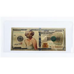 Marilyn Monroe 24kt Gold Leaf Coloured Note