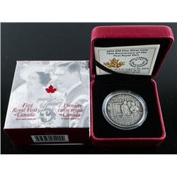 Royal Visit to Canada 75th Anniversary .999 Fine Silver $20.00 Coin