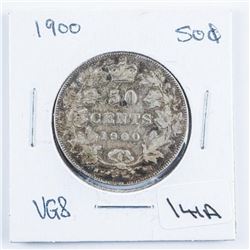 1900 Canada Silver 50 Cent 'Victoria' VG8