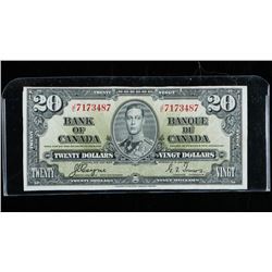 Bank of CANADA 1937 20.00 C/T BC-25c