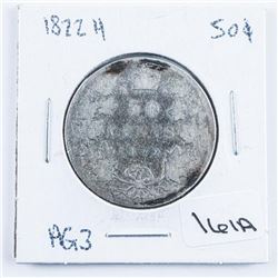 1822H Canada Silver 50 Cent AG3