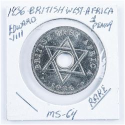 1936 British West Africa Edward VIII MS64 'Rare' Penny
