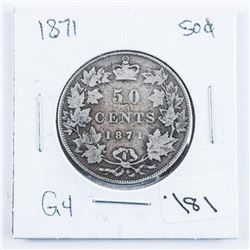 1871 Canada Silver 50 Victoria (G-4)