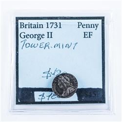 Britain 1731 George II Penny (EF)