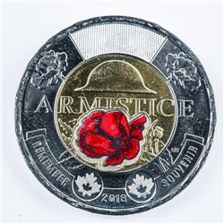 RCM Special Issue 2018 2.00 Coin with RED POPPY UNC