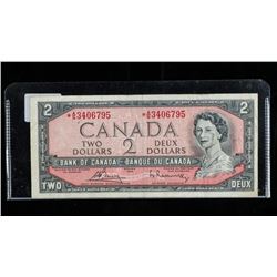 Bank of Canada 1954 * Replacement (AG) 2.00 Modified Portrait B/R