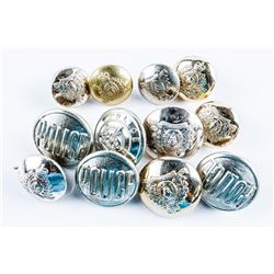 Group (12) Police Buttons 'Military'