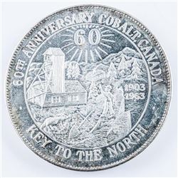 60th Anniversary Cobalt Canada, 1903-1963 .9999 Fine Silver 46 grams Struck From Mines in Cobalt C