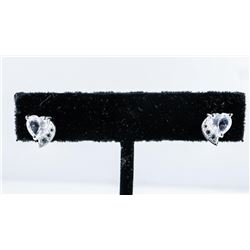 925 Sterling Silver Heart Stud Earrings
