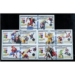 Group (5) Stan Lee Collector Million Dollar Notes