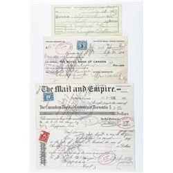 Group (4) Financial Documents Dated 1935 with Excise Stamps
