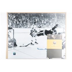 BOBBY ORR - 1970 The Goal 16x20 Vintage Black and White Signed Photo