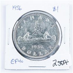 1936 Canada Silver Dollar EF40