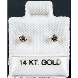 Ladies 14kt Gold Diamond Stud Earring .17ct Appraised: $1170.00