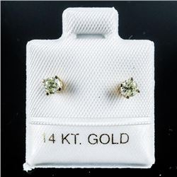 14kt Gold Diamond Stud Earrings .26ct Appraised:$1225.00