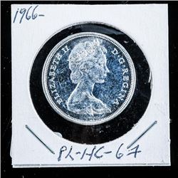 CAnada 1966 Silver 50 Cent PL-HC-67 (MXR)