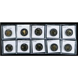 Group of (10) Canadian 2.00 Coins '1997-2003' 'Silver'