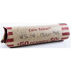 USA Roll Indian Head Pennies 1900-1908 Era