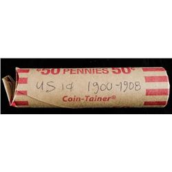 Roll USA Indian Head Pennies 1900-1908