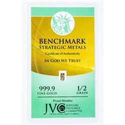 .999 Fine Pure Gold Bar with C.O.A.