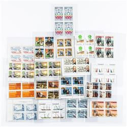 Group of Canada Mint Stamps (18) Blocks of 4