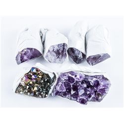 Group of (6) Natural Quartz Rock Clusters