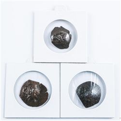 Group of (3) Medieval Times Byzantine Coinage Bronze Cup Shape