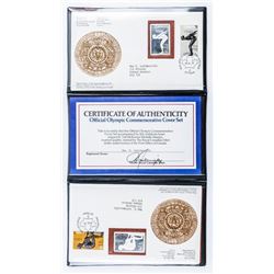 Official Olympic Cover Set - 2x .999 Fine Silver Olympic Stamps with Covers, Folio