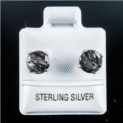925 Silver Genuine Rutilated Quartz 1.60ct Studs