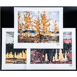 Tom Thomson (1877-1917) 'Phantom of Algonquin' 3 Giclee Folio, LE Images 'Encampment' 12x13" Unfra