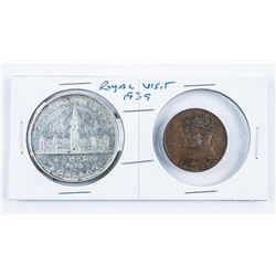 CANADA 1939 Silver, Dollar and Bronze Medal 'Royal Visit'