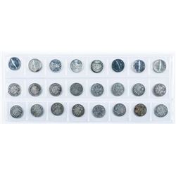 Group (24) Silver Canada Dimes